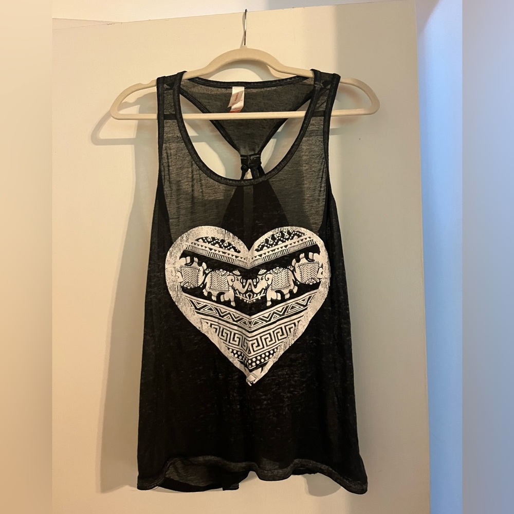 Sheer Elephant Tank Top